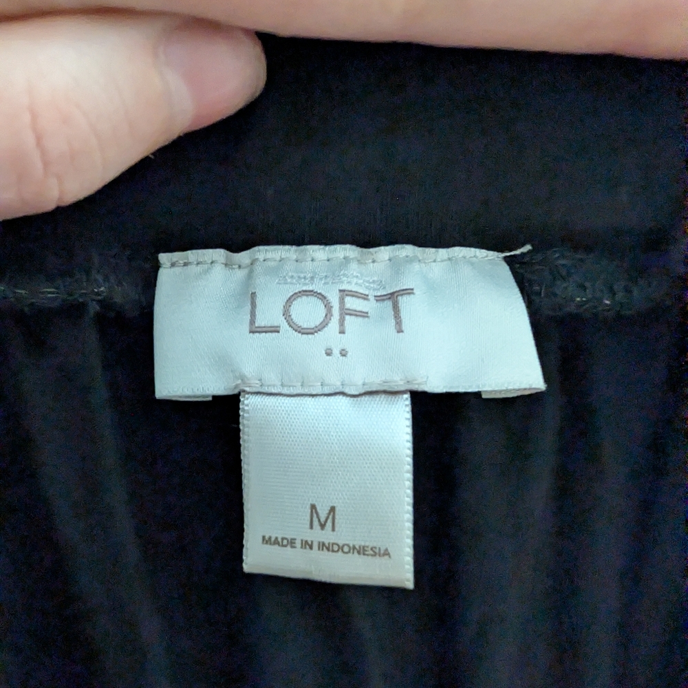 LOFT Elegant Black Maxi Skirt